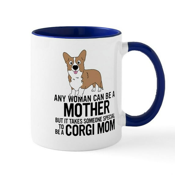 CafePress - Corgi Mom Mugs - 11 oz Ceramic Mug - Novelty Coffee Tea Cup