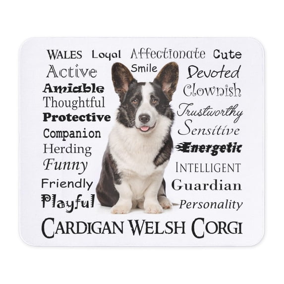 CafePress - Corgi Traits Mousepad - Non-slip Rubber Mousepad, Gaming Mouse Pad