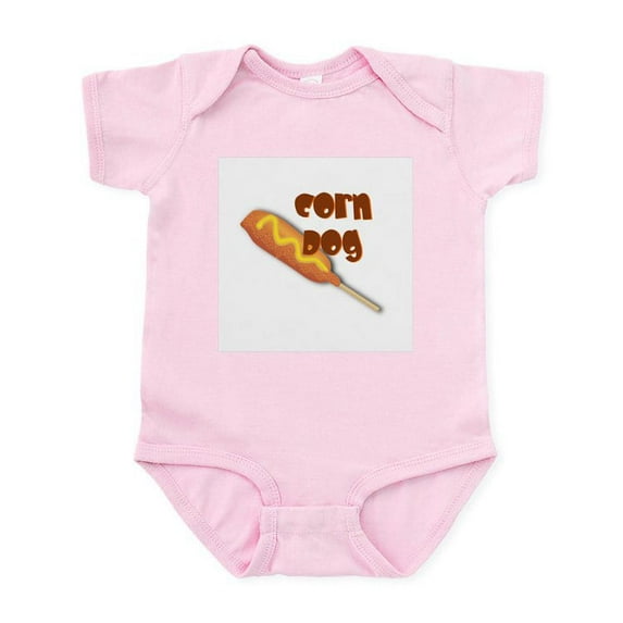 CafePress - Corn Dog Infant Creeper - Baby Light Bodysuit, Size Newborn - 24 Months