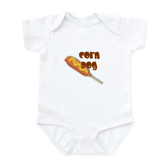 CafePress - Corn Dog Infant Creeper - Baby Light Bodysuit, Size Newborn - 24 Months