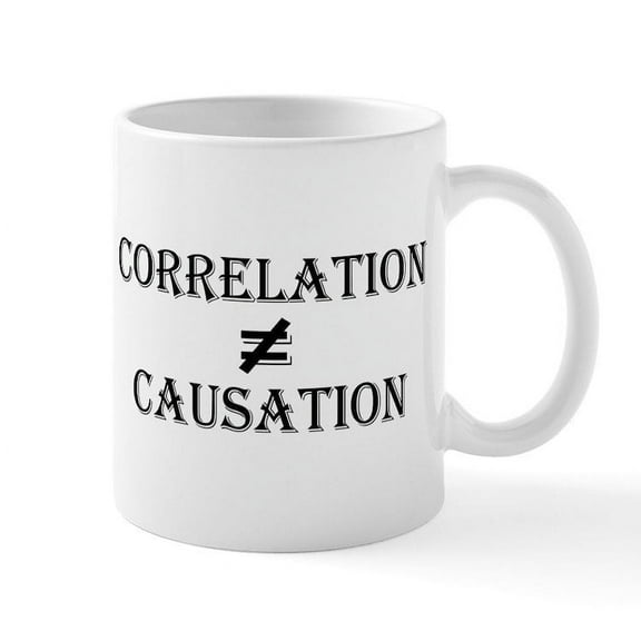 CafePress - Correlation Causation - 11 oz Ceramic Mug - Novelty Coffee Tea Cup
