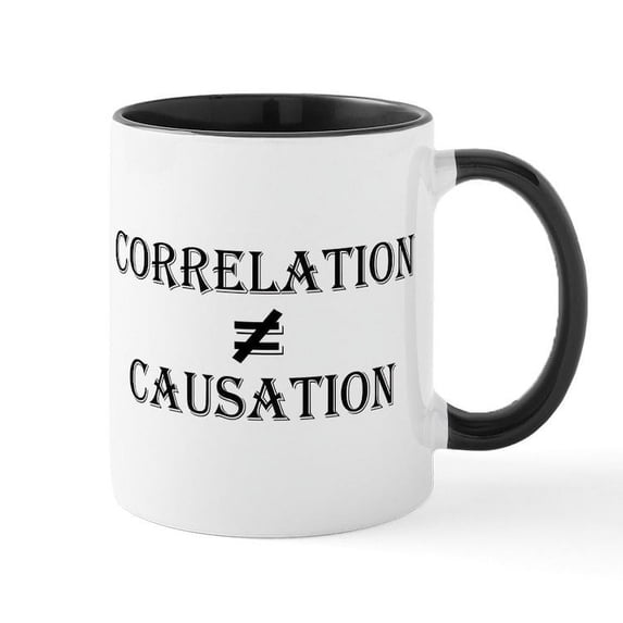 CafePress - Correlation Causation - 11 oz Ceramic Mug - Novelty Coffee Tea Cup