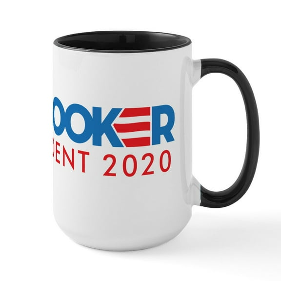 CafePress - Cory Booker For President - 15 oz Ceramic Large White Novelty Mug