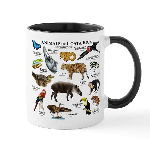 CafePress - Costa Rica Animals Mug - 11 oz Ceramic Mug - Novelty Coffee Tea Cup