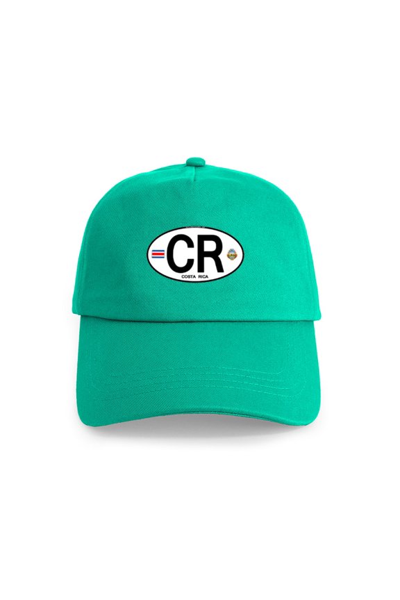 - Costa Rica Euro Oval Cap - Adjustable 100% Brushed Unisex Casual Cotton Baseball Cap, Beige, 1