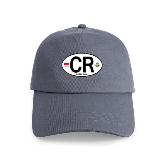 CafePress - Costa Rica Euro Oval Cap - Adjustable 100% Brushed Unisex Casual Cotton Baseball Cap, Beige, 1