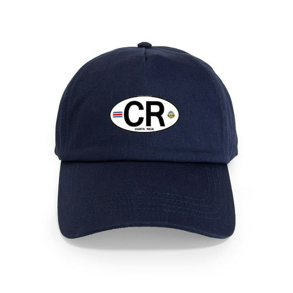 CafePress - Costa Rica Euro Oval Cap - Adjustable 100% Brushed Unisex Casual Cotton Baseball Cap, Beige, 1