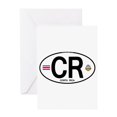 thumbnail image 1 of CafePress - Costa Rica Euro Oval - Greeting Card, Blank Inside Matte, 1 of 3