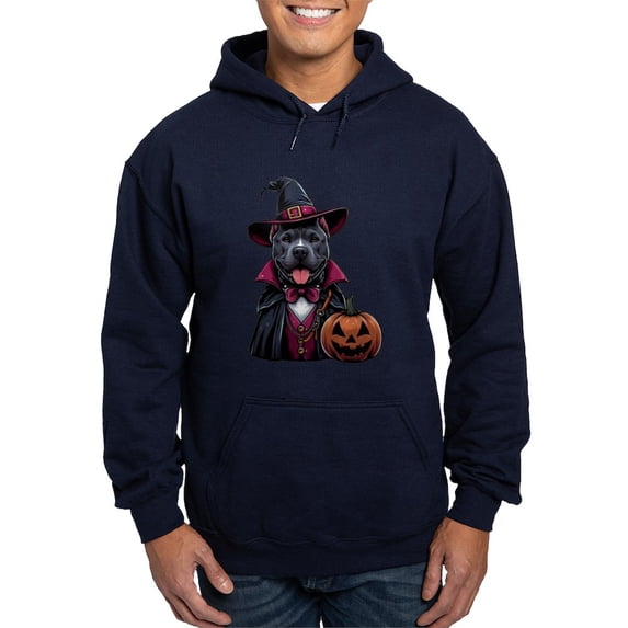 CafePress - Costumed Pitbull Halloween - Pullover Hoodie, Classic, Comfortable Hooded Sweatshirt