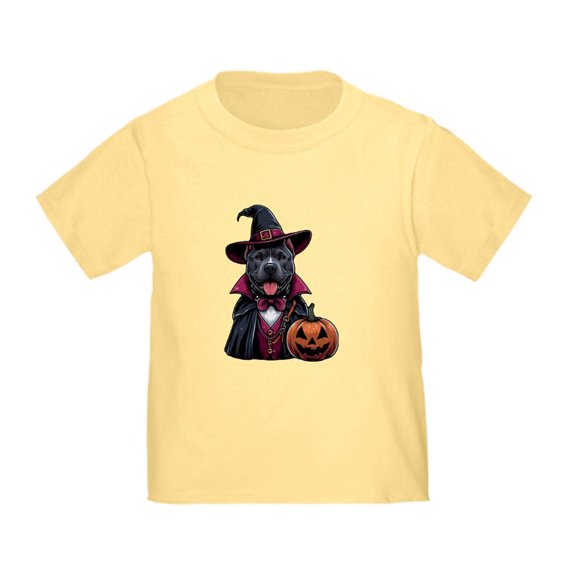 CafePress - Costumed Pitbull Halloween Toddler T Shirt - Cute Toddler T-Shirt, 100% Cotton