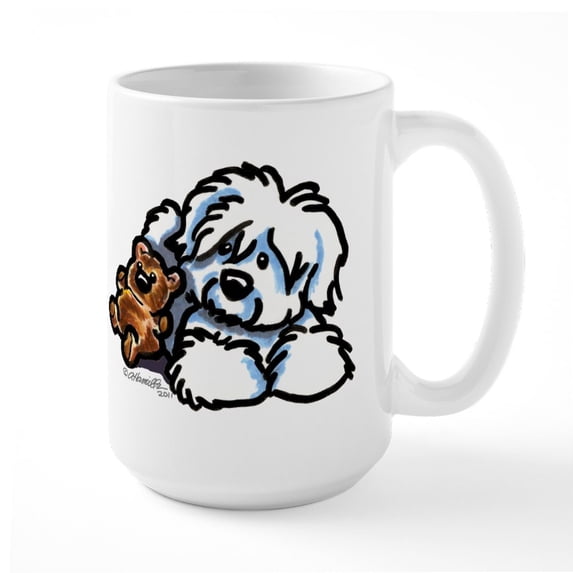CafePress - Coton Teddy Large Mug - 15 oz Ceramic Large White Novelty Mug