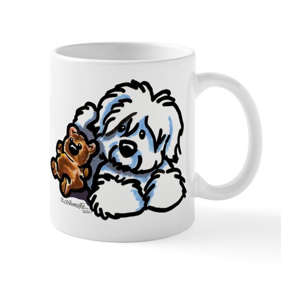 CafePress - Coton Teddy Mug - 11 oz Ceramic Mug - Novelty Coffee Tea Cup