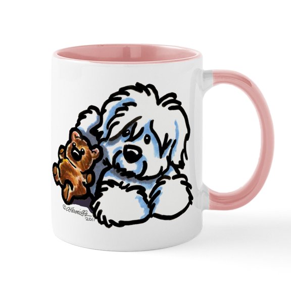 CafePress - Coton Teddy Mug - 11 oz Ceramic Mug - Novelty Coffee Tea Cup
