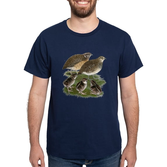 CafePress - Coturnix Quail Family Dark T Shirt - Men's Classic Graphic Cotton T-Shirt