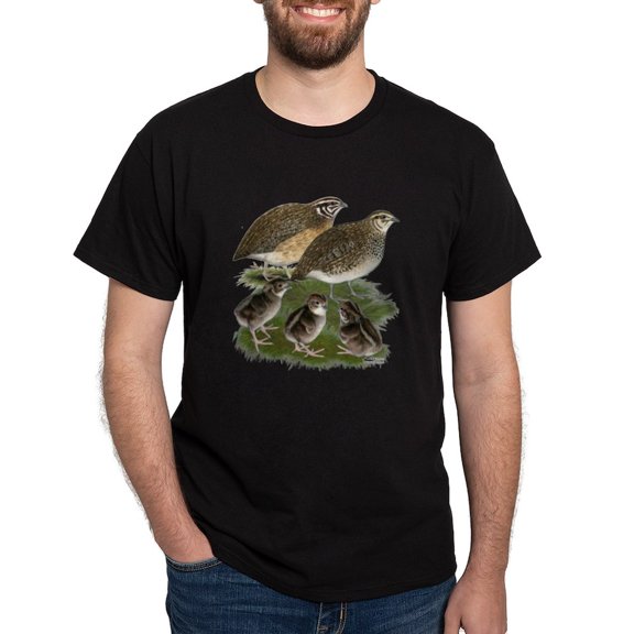 CafePress - Coturnix Quail Family Dark T Shirt - Men's Classic Graphic Cotton T-Shirt