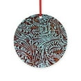 thumbnail image 1 of CafePress - Country Western Turquoise Leather -  Round Wood Ornament 4", 1 of 2
