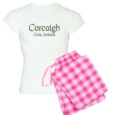 CafePress - County Cork (Gaelic) Women's Light Pajamas - Women's Short Sleeve Print T-Shirt and Pants Light Cotton Pajama Set