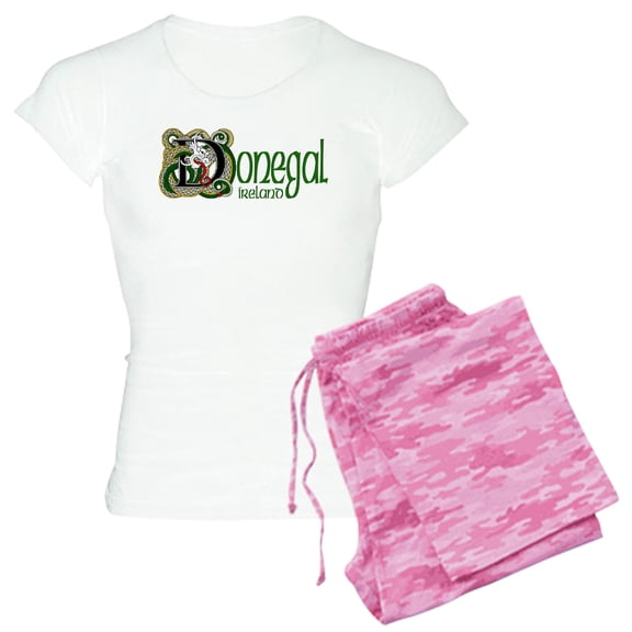 CafePress - County Donegal Women's Light Pajamas - Women's Short Sleeve Print T-Shirt and Pants Light Cotton Pajama Set