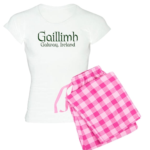 CafePress - County Galway (Gaelic) Women's Light Pajamas - Women's Short Sleeve Print T-Shirt and Pants Light Cotton Pajama Set