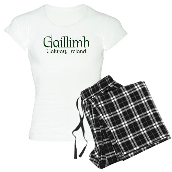 CafePress - County Galway (Gaelic) Women's Light Pajamas - Women's Short Sleeve Print T-Shirt and Pants Light Cotton Pajama Set