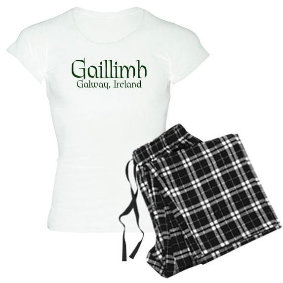 CafePress - County Galway (Gaelic) Women's Light Pajamas - Women's Short Sleeve Print T-Shirt and Pants Light Cotton Pajama Set