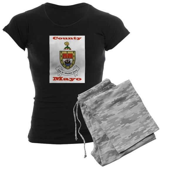 CafePress - County Mayo COA Pajamas - Women's Short Sleeve Print T-Shirt and Pants Dark Cotton Pajama Set