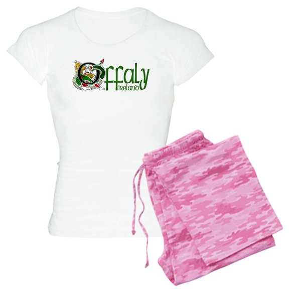 CafePress - County Offaly Women's Light Pajamas - Women's Short Sleeve Print T-Shirt and Pants Light Cotton Pajama Set