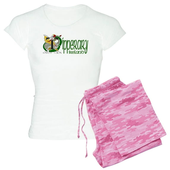 CafePress - County Tipperary Women's Light Pajamas - Women's Short Sleeve Print T-Shirt and Pants Light Cotton Pajama Set