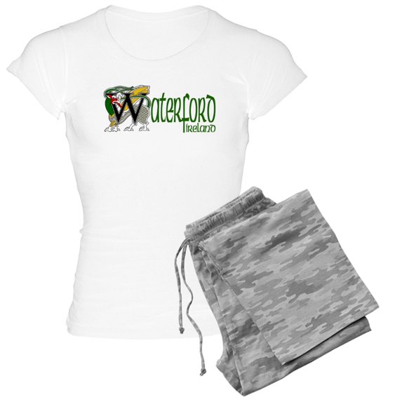 CafePress - County Waterford Women's Light Pajamas - Women's Short Sleeve Print T-Shirt and Pants Light Cotton Pajama Set