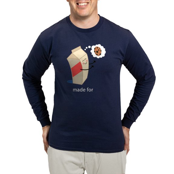 CafePress - Couples Cookies And Milk Cute Gift - Long Sleeve Dark T-Shirt