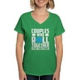 thumbnail image 1 of CafePress - Couples Who Roll Together, Stay Together V T Shirt - Women's V-Neck Dark T-Shirt, 1 of 4