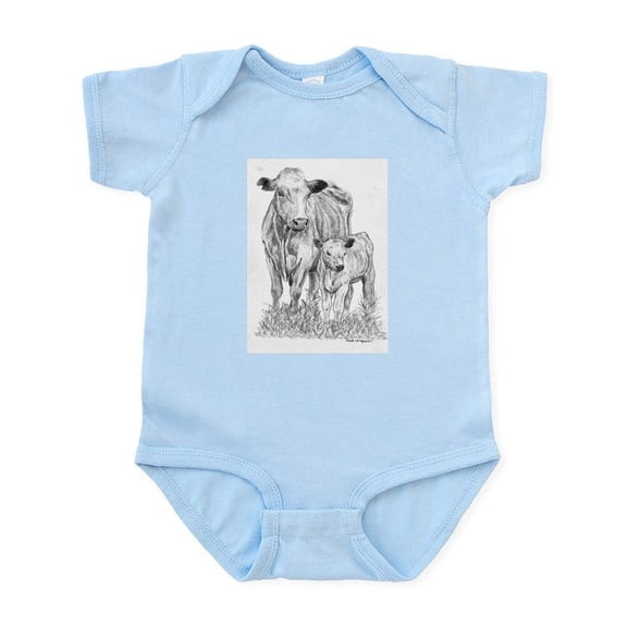 CafePress - Cow & Calf Infant Bodysuit - Baby Light Bodysuit, Size Newborn - 24 Months