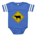 thumbnail image 1 of CafePress - Cow Crossing TRANS FIN - Cute Infant Baby Football Bodysuit, 1 of 3