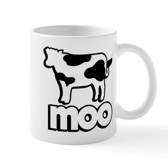 CafePress - Cow Moo - 11 oz Ceramic Mug - Novelty Coffee Tea Cup