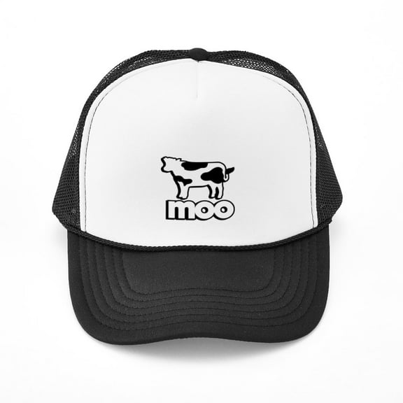 CafePress - Cow Moo - Adjustable Unisex Printed Trucker Hat with Mesh Back