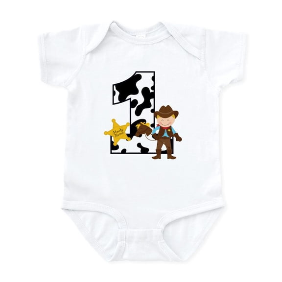 CafePress - Cowboy 1St Birthday Infant Bodysuit - Baby Light Bodysuit, Size Newborn - 24 Months