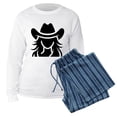 thumbnail image 1 of CafePress - Cowgirl Silhouette - Women's Long Sleeve Relaxed Fit Cotton Light Pajama Set, 1 of 3