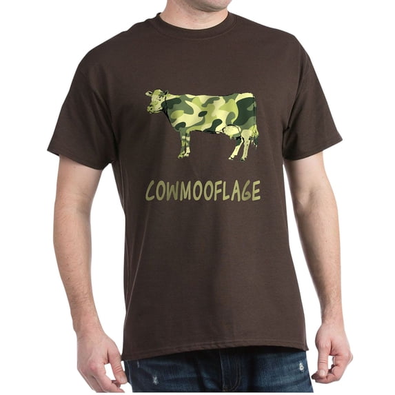 CafePress - Cowmooflage Dark T Shirt - 100% Cotton T-Shirt