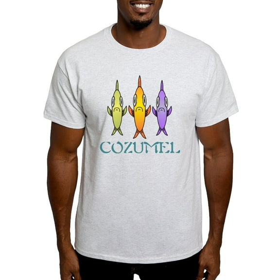 CafePress - Cozumel 3 Fishes Light T Shirt - Men's Classic Graphic T-Shirt