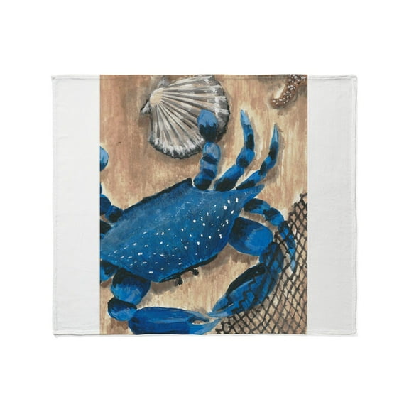 CafePress - Crab And Scallop Throw Blanket - Soft Fleece Throw Blanket, 50"x60" for All Ages