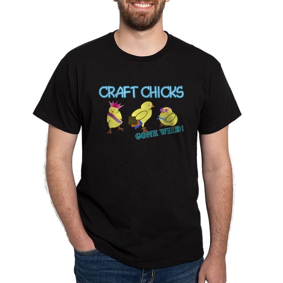 CafePress - Craft Chicks Gone Wild! Dark T Shirt - Men's Classic Graphic Cotton T-Shirt