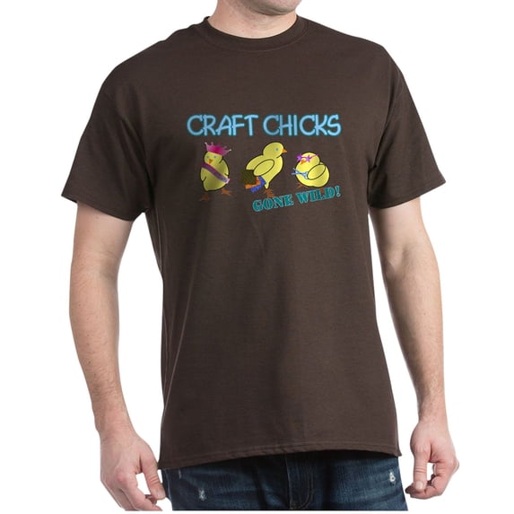 CafePress - Craft Chicks Gone Wild! Dark T Shirt - Men's Classic Graphic Cotton T-Shirt
