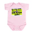thumbnail image 1 of CafePress - Crash Here? Infant Bodysuit - Baby Light Bodysuit, Size Newborn - 24 Months, 1 of 4