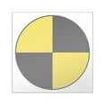 thumbnail image 1 of CafePress - Crash Test Marker (Yellow A Square Sticker 3 X 3 - Square Sticker 3" x 3", 1 of 1