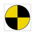 thumbnail image 1 of CafePress - Crash Test Marker (Yellow A Square Sticker 3 X 3 - Square Sticker 3" x 3", 1 of 1