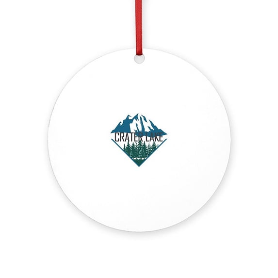 CafePress - Crater Lake Oregon - Round Wood Ornament 4"