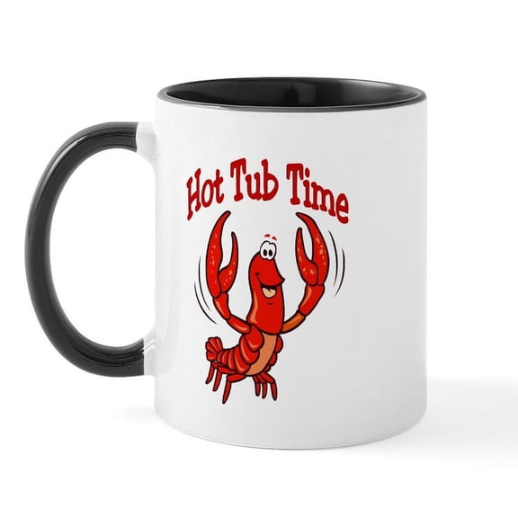 CafePress - Crawfish Hot Tub Mug - 11 oz Ceramic Mug - Novelty Coffee Tea Cup