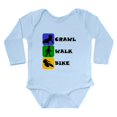 thumbnail image 1 of CafePress - Crawl Walk Bike Body Suit - Long Sleeve Cotton Baby Bodysuit, 1 of 4