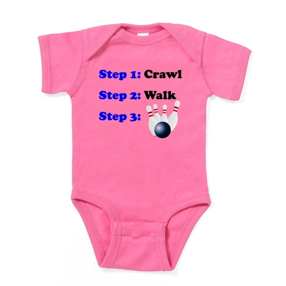 CafePress - Crawl Walk Bowling Body Suit - Cute Infant Bodysuit Baby Romper - Size Newborn - 24 Months