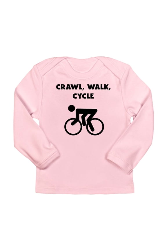 - Crawl Walk Cycle Long Sleeve T Shirt - Long Sleeve Infant T-Shirt